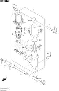 04003F-210001 (2012) 40hp E01-Gen. Export 1 (DF40AQH  DF40AT) DF40A drawing TRIM CYLINDER (DF50A:E01)