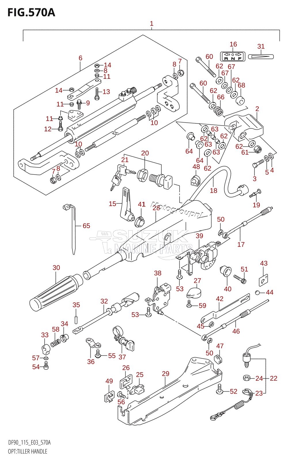 OPT:TILLER HANDLE (K1,K2,K3)