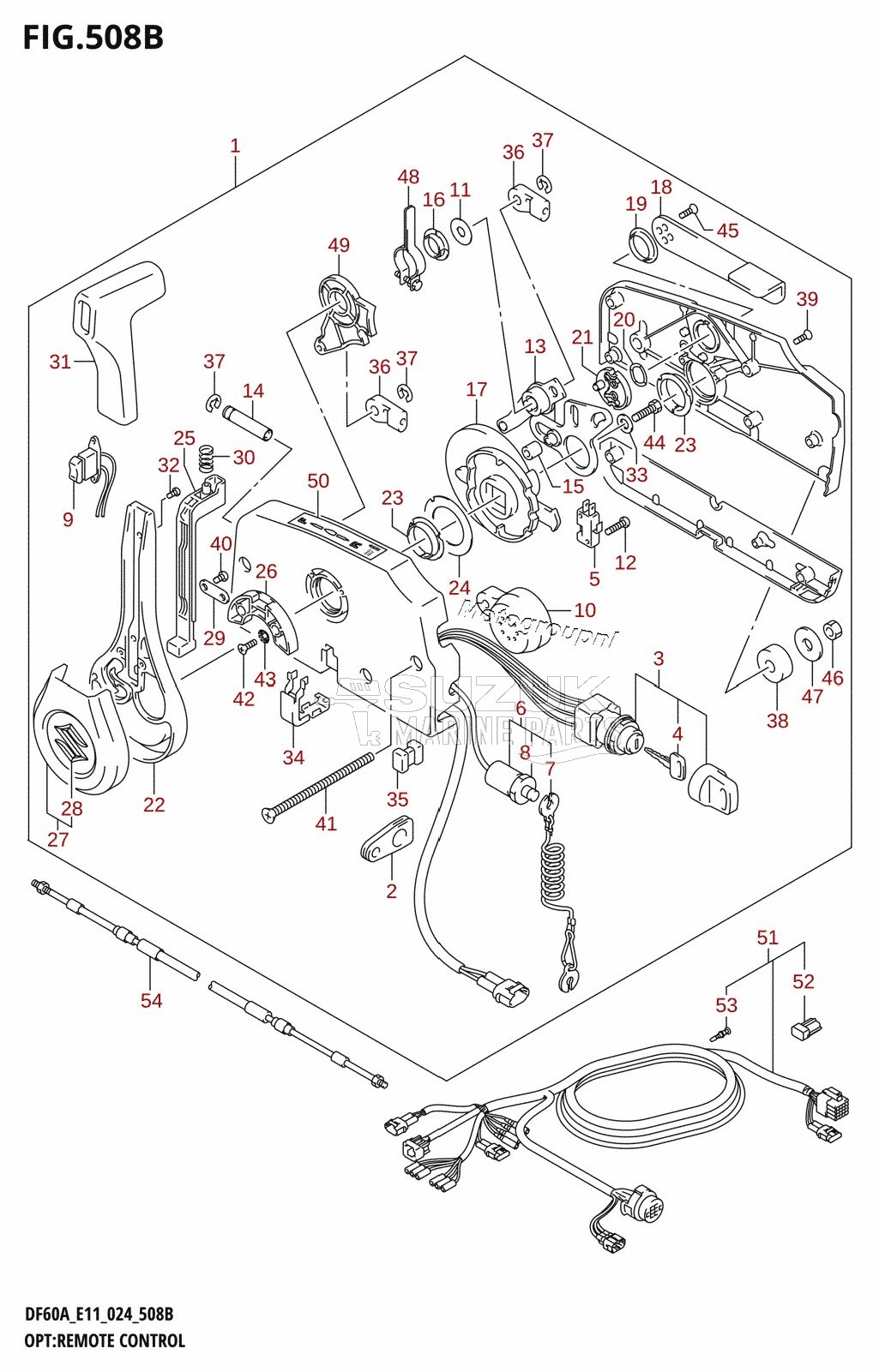 OPT:REMOTE CONTROL (DF40A,DF50A,DF60A,DF40AST,DF40ASVT,DF60AVT)