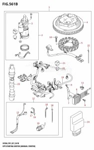 DF20A From 02002F-040001 (P40)  2020 drawing OPT:STARTING MOTOR (MANUAL STARTER) (DF15A:M-STARTER)