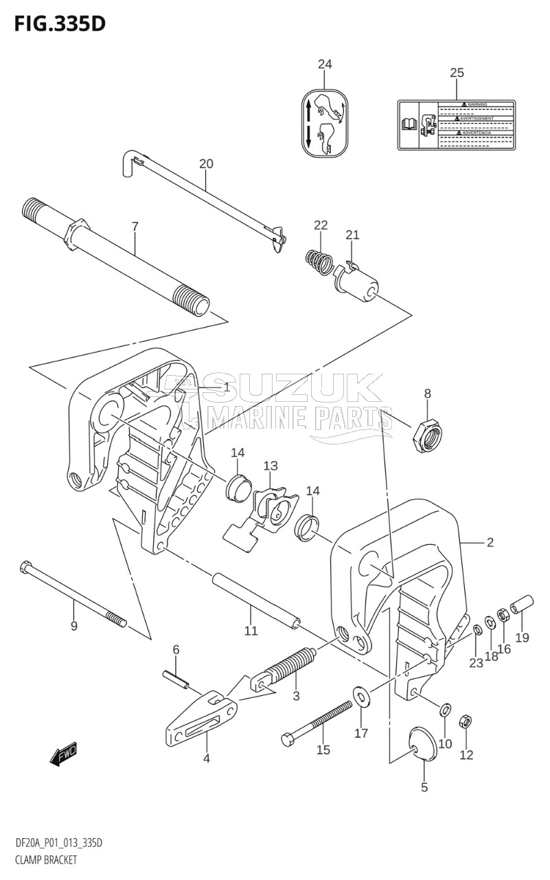 CLAMP BRACKET (DF15AR:P01)