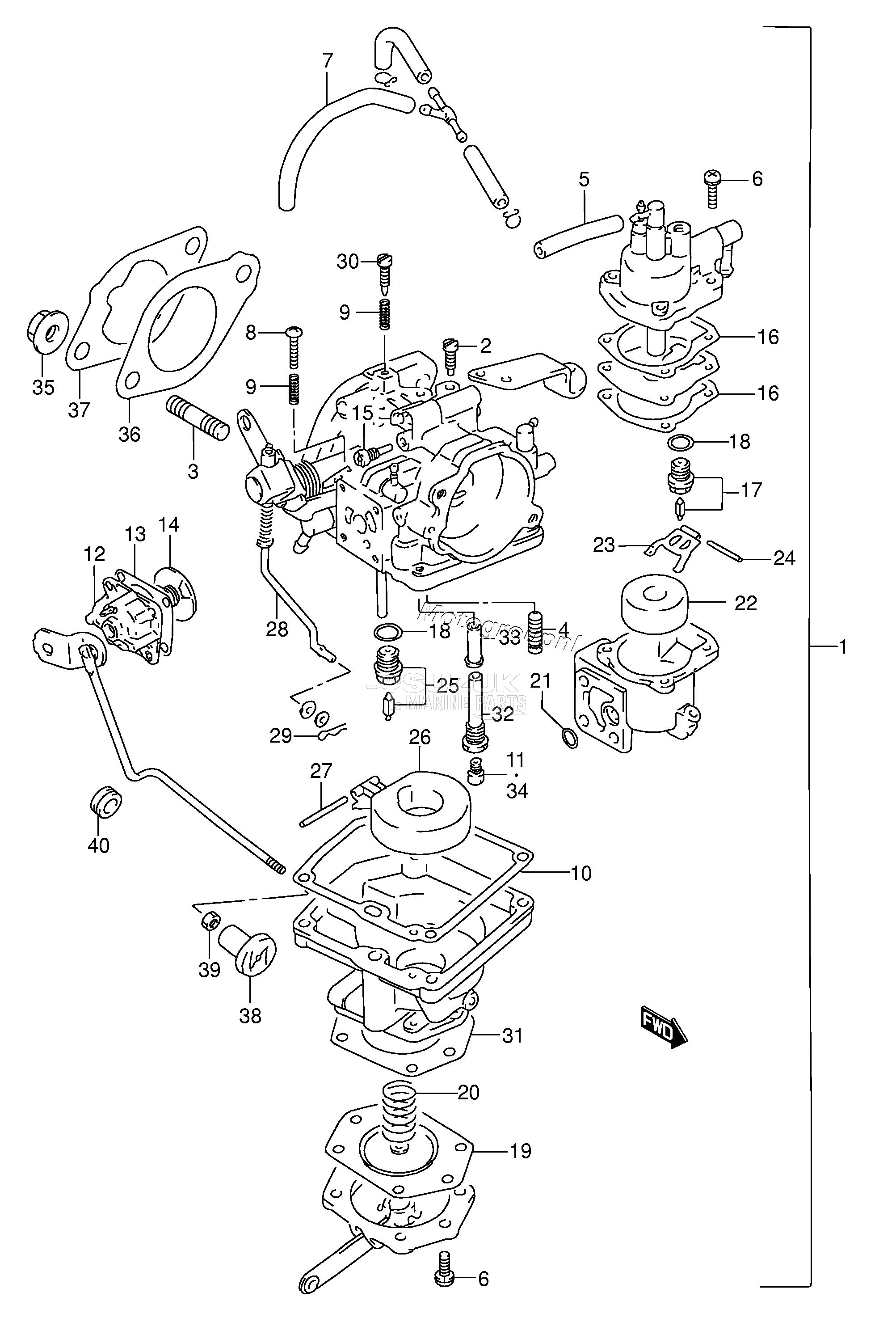 CARBURETOR (DT40WK)