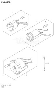 10003F-510001 (2005) 100hp E01-Gen. Export 1 (DF100AT) DF100A drawing METER (DF115AT:E40)