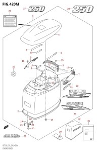 DF225T From 22503F-410001 (E03)  2014 drawing ENGINE COVER (DF250Z:E03)