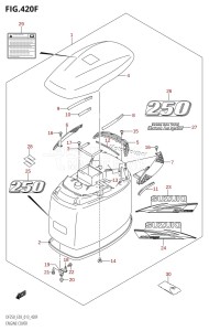 DF225Z From 22503Z-310001 (E03)  2013 drawing ENGINE COVER (DF250Z:E03)