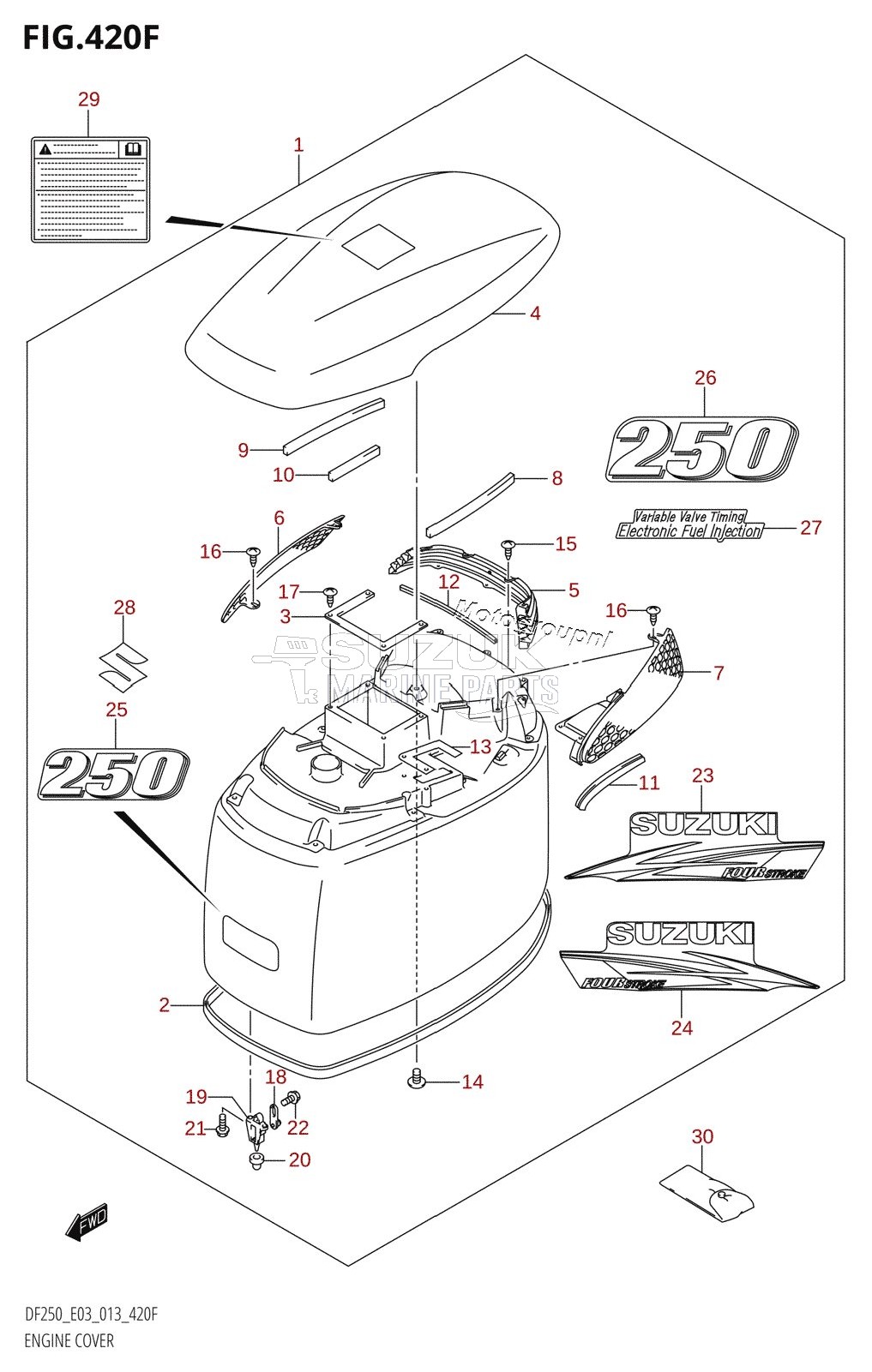 ENGINE COVER (DF250Z:E03)