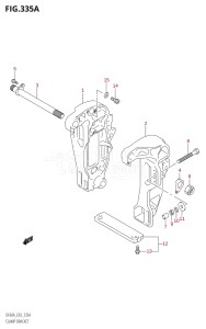 04003F-110001 (2011) 40hp E03-USA (DF40AT) DF40A drawing CLAMP BRACKET (DF60AT)