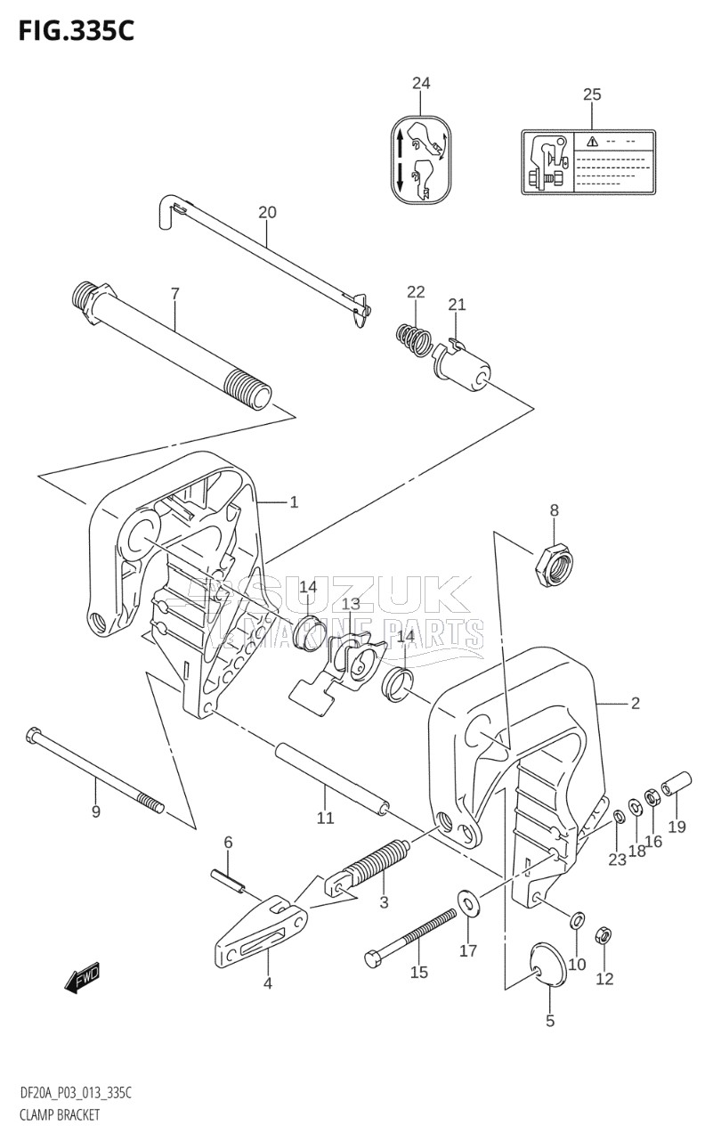 CLAMP BRACKET (DF15A:P03)