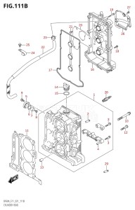 06003F-140001 (2021) 60hp E11-Gen. Export 2 (DF60AVT  DF60AVT_   DF60AVT   DF60AVTH  DF60AVTH_   DF60AVTH) DF60A drawing CYLINDER HEAD (SEE NOTE)