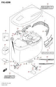 DF225T From 22503F-810001 (E03)  2018 drawing ENGINE COVER (DF250A)