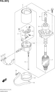 03003F-510001 (2005) 30hp P01 P40-Gen. Export 1 (DF30A  DF30AQ  DF30AR  DF30AT  DF30ATH) DF30A drawing STARTING MOTOR (DF30AQ:P01)