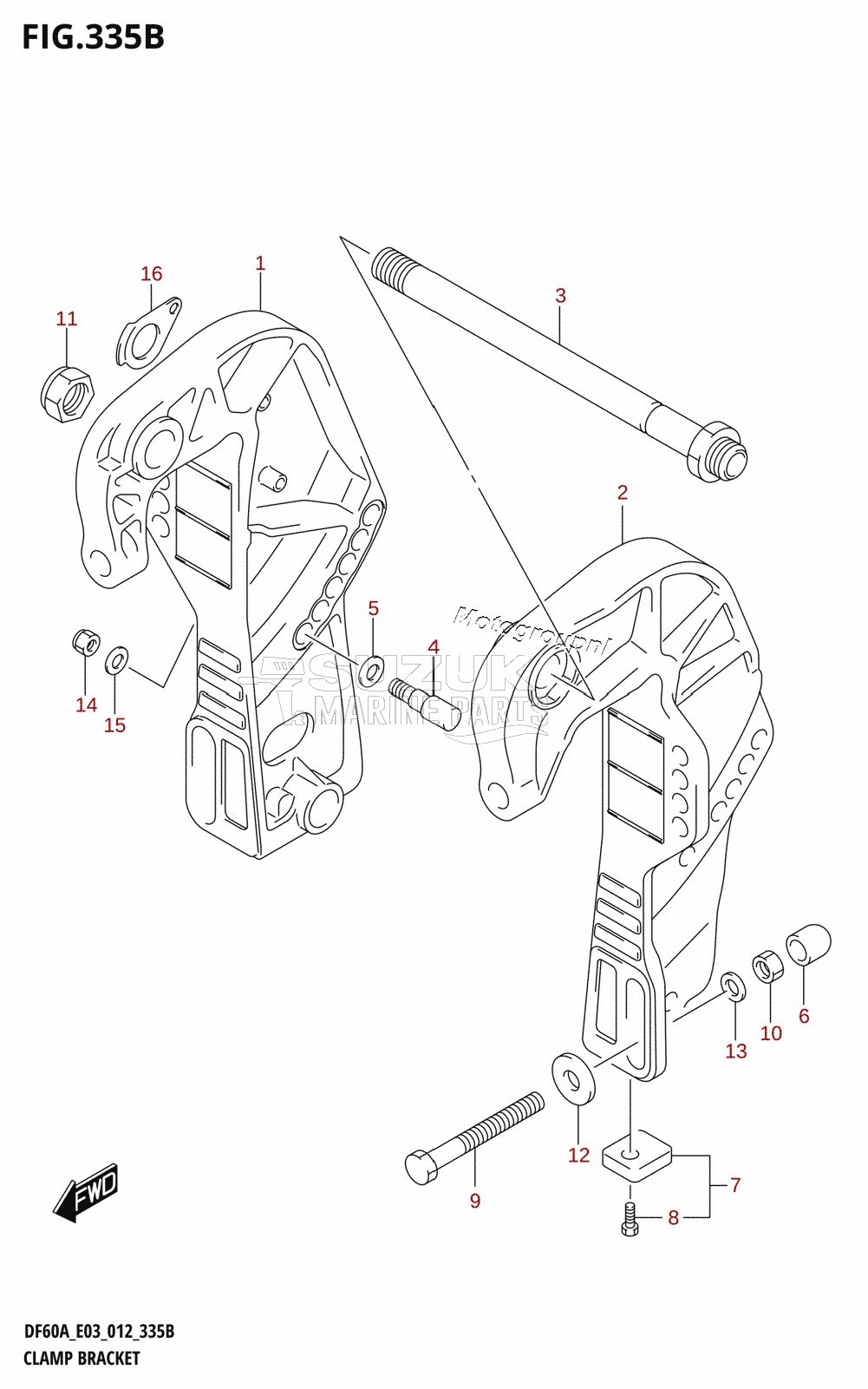 CLAMP BRACKET (DF50A:E03)