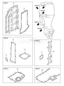 DF140 From 14001F-371001 (E40)  2003 drawing OPT:GASKET SET