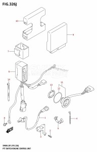 DF40A From 04004F-910001 (E34-Italy)  2019 drawing PTT SWITCH /​ ENGINE CONTROL UNIT (DF50AVT:E01,DF50AVTH:E01)