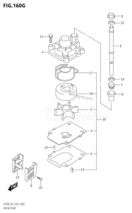 DF100B From 10004F-340001 (E01 E40)  2023 drawing WATER PUMP (DF80A:E40)