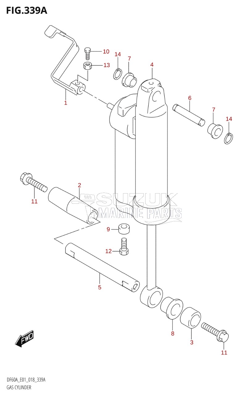 GAS CYLINDER (DF40AQH,DF60AQH)