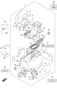 Outboard DF 350A drawing Engine Cover