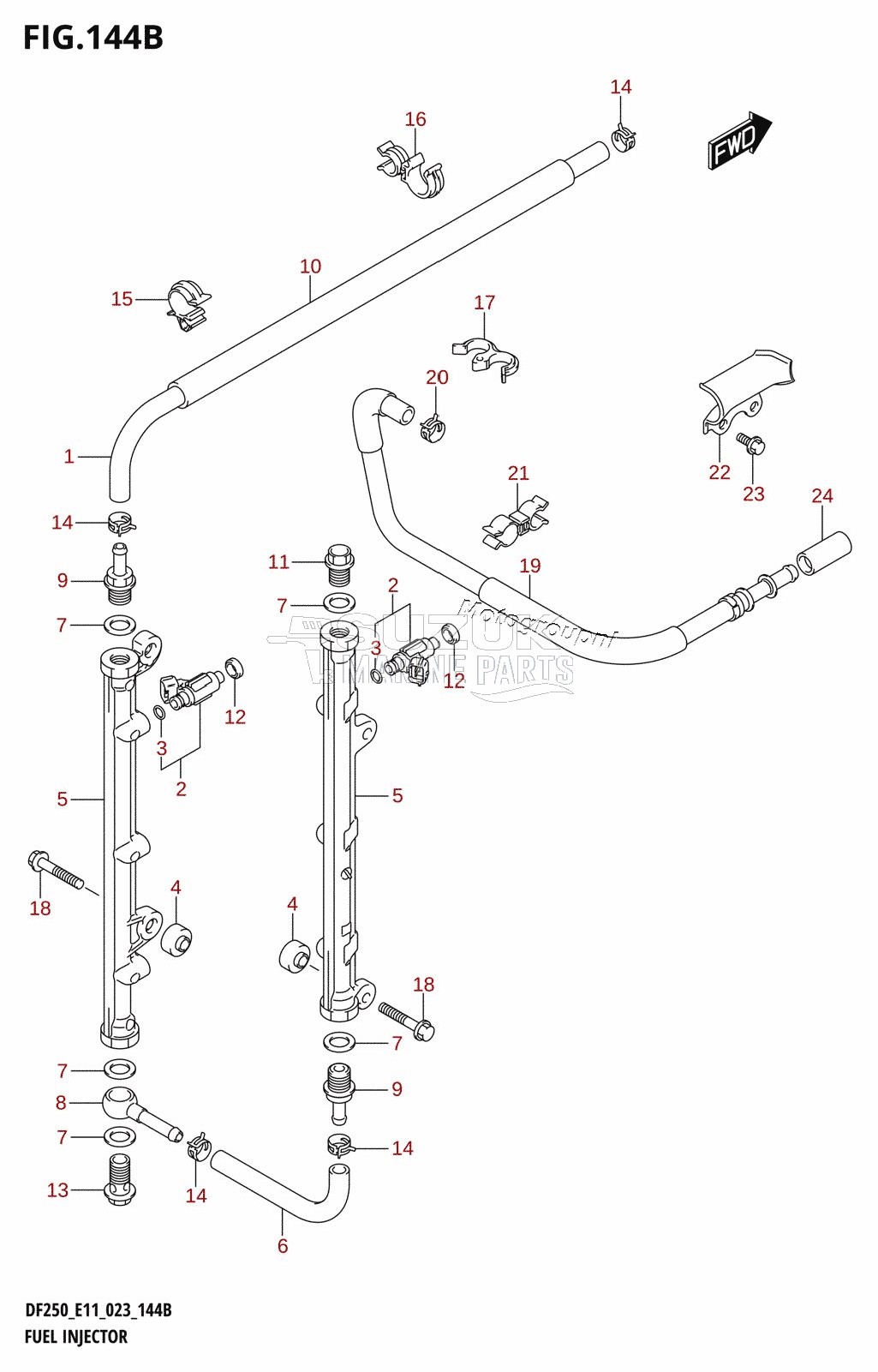 FUEL INJECTOR (E03:(DF225T,DF225Z,DF250T,DF250Z))