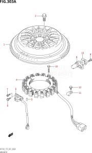 17502Z-110001 (2011) 175hp E01-Gen. Export 1 (DF175Z) DF175Z drawing MAGNETO