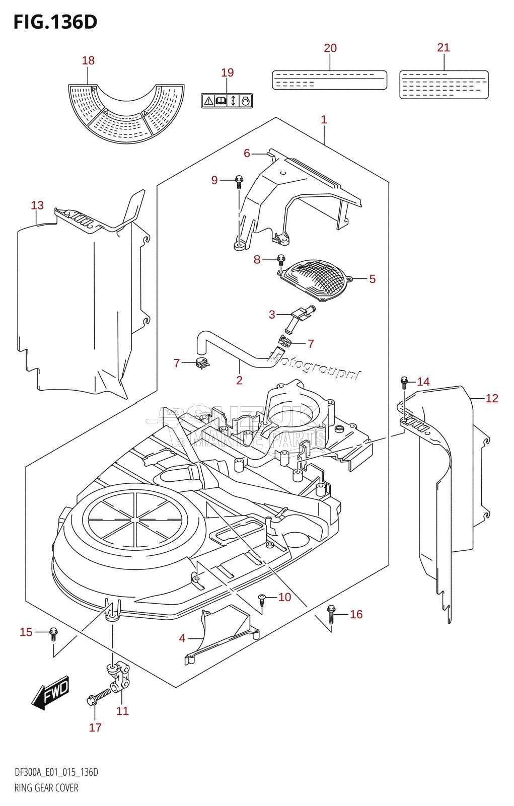 RING GEAR COVER (DF250A:E40)