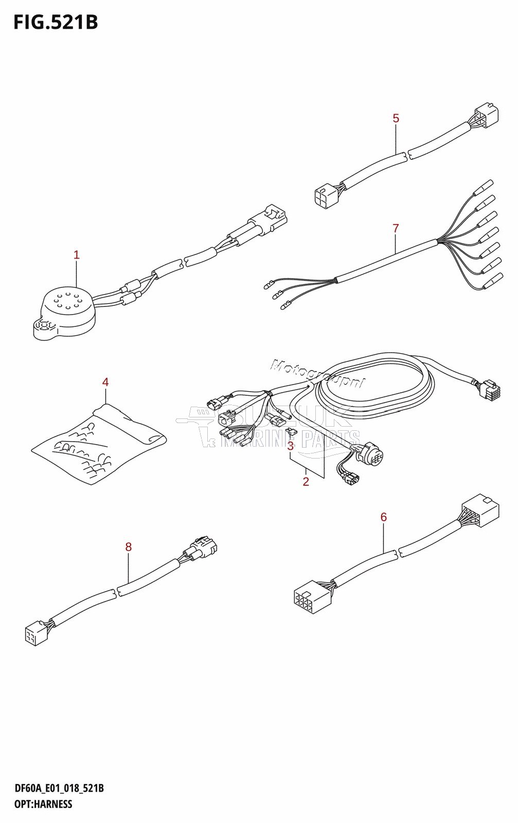 OPT:HARNESS (DF40AQH,DF40ATH,DF50ATH,DF60AQH)