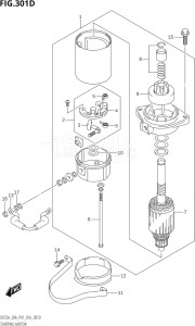 02504F-610001 (2016) 25hp P01-Gen. Export 1 (DF25A  DF25AR  DF25AT  DF25ATH) DF25A drawing STARTING MOTOR (DF25ATH:P01)