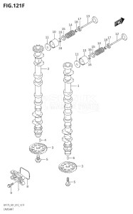 17502Z-510001 (2005) 175hp E01 E40-Gen. Export 1 - Costa Rica (DF175Z) DF175Z drawing CAMSHAFT (DF150Z:E40)