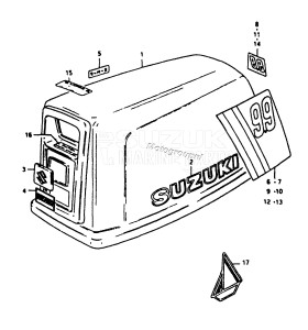 DT25 From F-10001 ()  1985 drawing ENGINE COVER