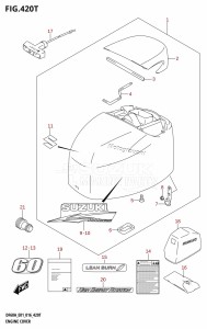 DF60A From 06003F-610001 (E01 E40)  2016 drawing ENGINE COVER (DF60AVTH:E01)