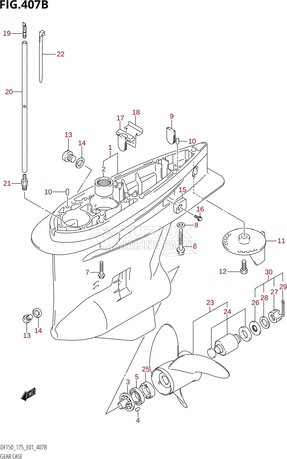 GEAR CASE (DF150Z,DF175Z)