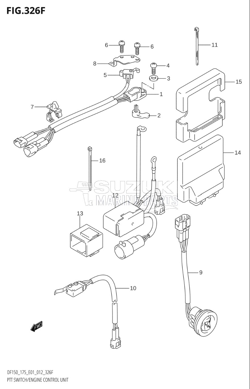 PTT SWITCH / ENGINE CONTROL UNIT (DF175T:E40)