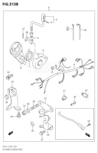 00992F-880001 (2008) 9.9hp P03-U.S.A (DF9.9K8  DF9.9RK8  DF9.9THK8  DF9.9TK8) DF9.9 drawing OPT:REMOTE CONTROL PARTS (K5,K6,K7,K8,K9,K10,011)