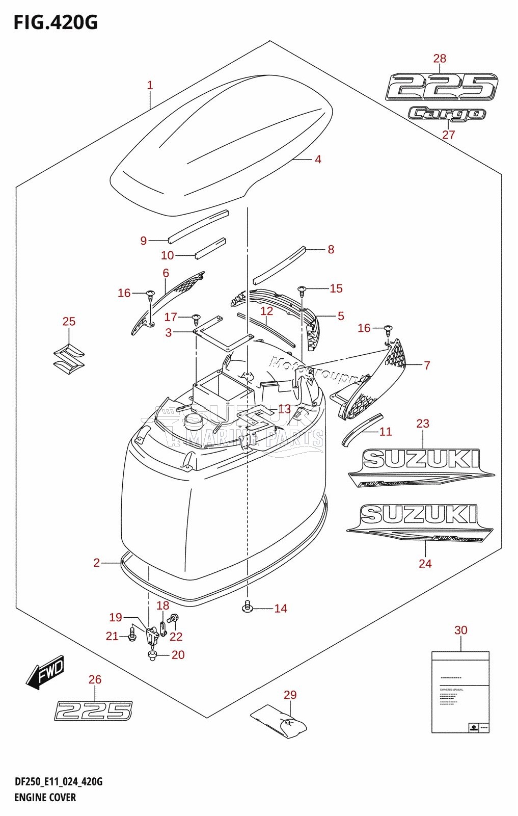 ENGINE COVER (DF225T,DF225Z)