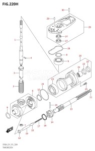 06002F-510001 (2005) 60hp E01 E40-Gen. Export 1 - Costa Rica (DF60A  DF60AQH  DF60ATH) DF60A drawing TRANSMISSION (DF60A:E40)