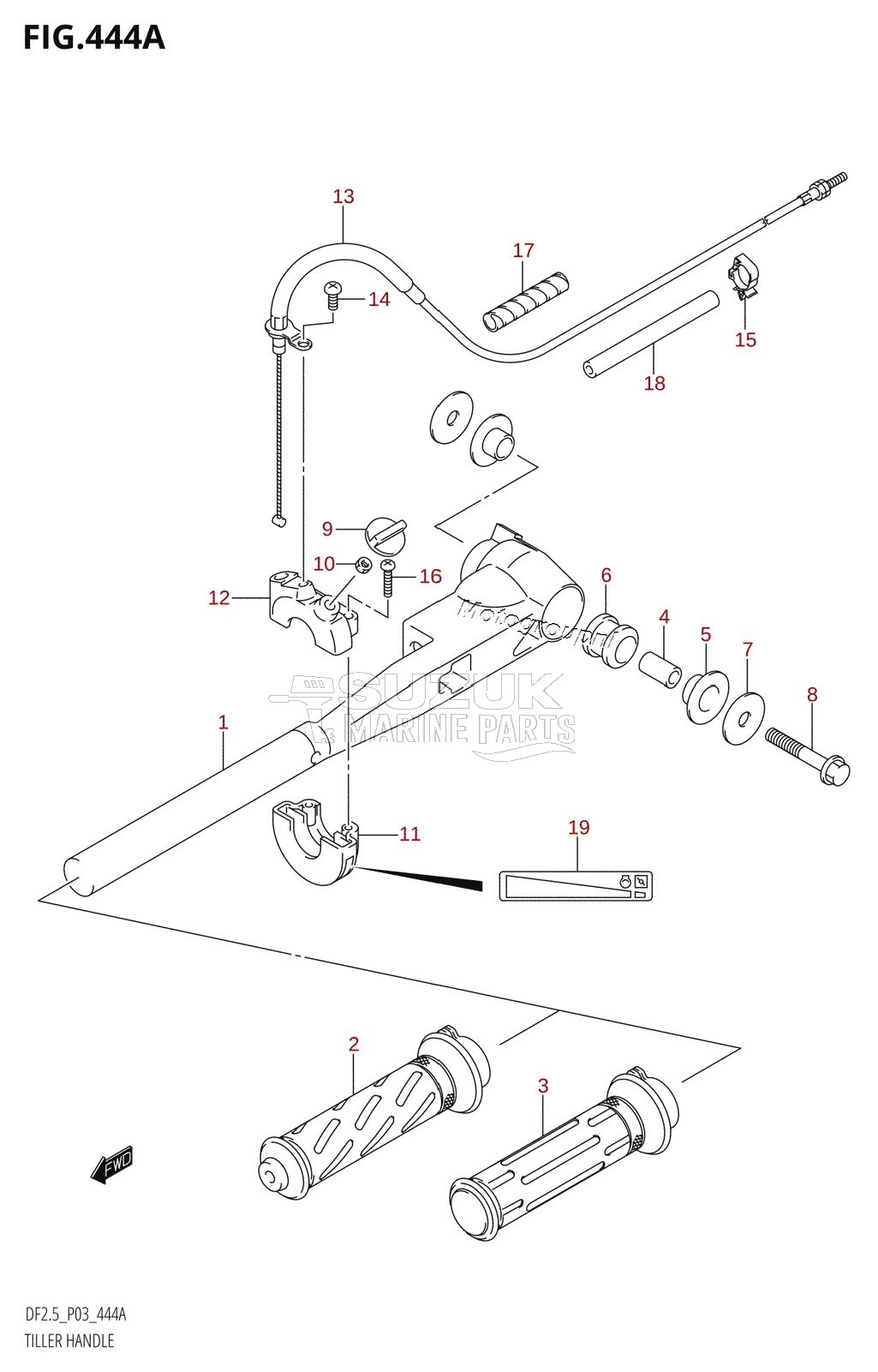 TILLER HANDLE