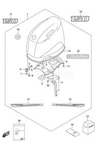 DF 150AP drawing Engine Cover (White)