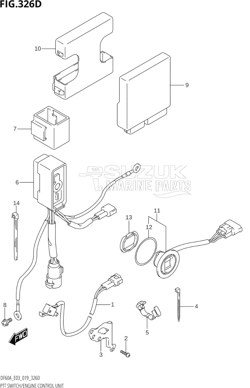 PTT SWITCH / ENGINE CONTROL UNIT (DF50AVT)