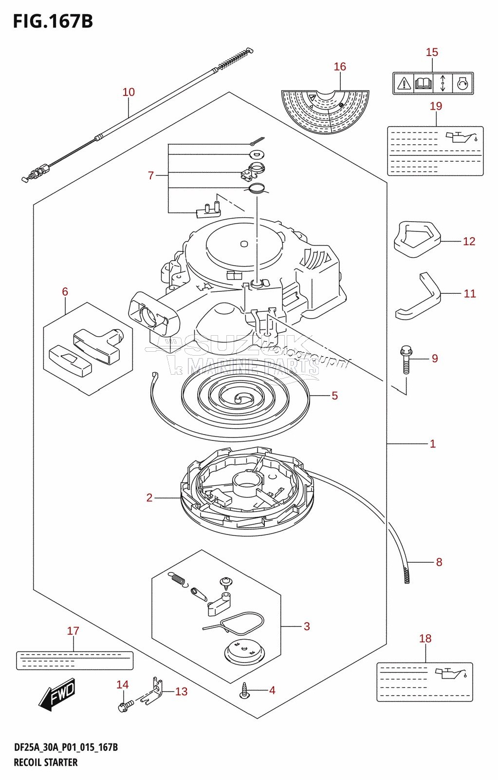 RECOIL STARTER (DF25AR:P01)