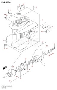 DF30A From 03003F-240001 (P01 P40)  2022 drawing GEAR CASE (DF25A,DF25AR,DF30AR)