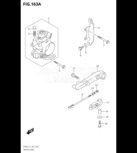 07003F-340001 (2023) 70hp E11 E40-Gen. Export 1-and 2 (DF70A  DF70AT  DF70ATH) DF70A drawing THROTTLE BODY