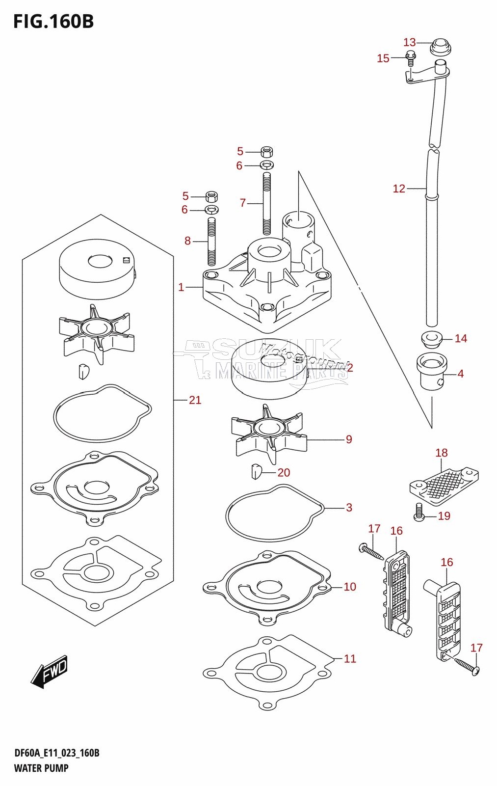 WATER PUMP ((DF40A,DF50A,DF60A):E03)