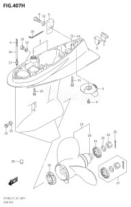 14003Z-710001 (2017) 140hp E11 E40-Gen. Export 1-and 2 (DF140AZ) DF140AZ drawing GEAR CASE (DF140AZ:E11)