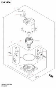 DF300B From 30003F-440001 (E11)  2024 drawing PTT MOTOR (DF350A,DF325A,DF300B)