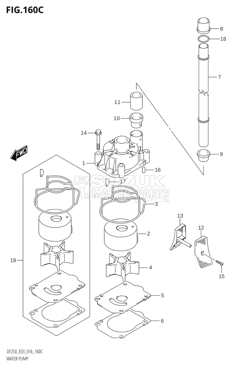 WATER PUMP (DF225T:E03)