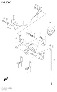 00801F-510001 (2005) 8hp P01-Gen. Export 1 (DF8A  DF8AR) DF8A drawing CLUTCH ROD (DF9.9A:P01)