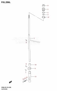 DF40A From 04004F-410001 (E34-Italy)  2014 drawing CLUTCH ROD (DF60ATH:E01)