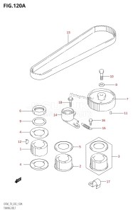 DF70 From 07001F-371001 (E03)  2003 drawing TIMING BELT