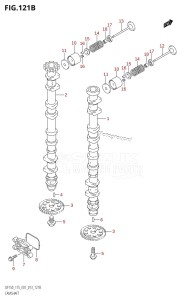 DF175Z From 17502Z-310001 (E01 E40)  2013 drawing CAMSHAFT (DF150T:E40)