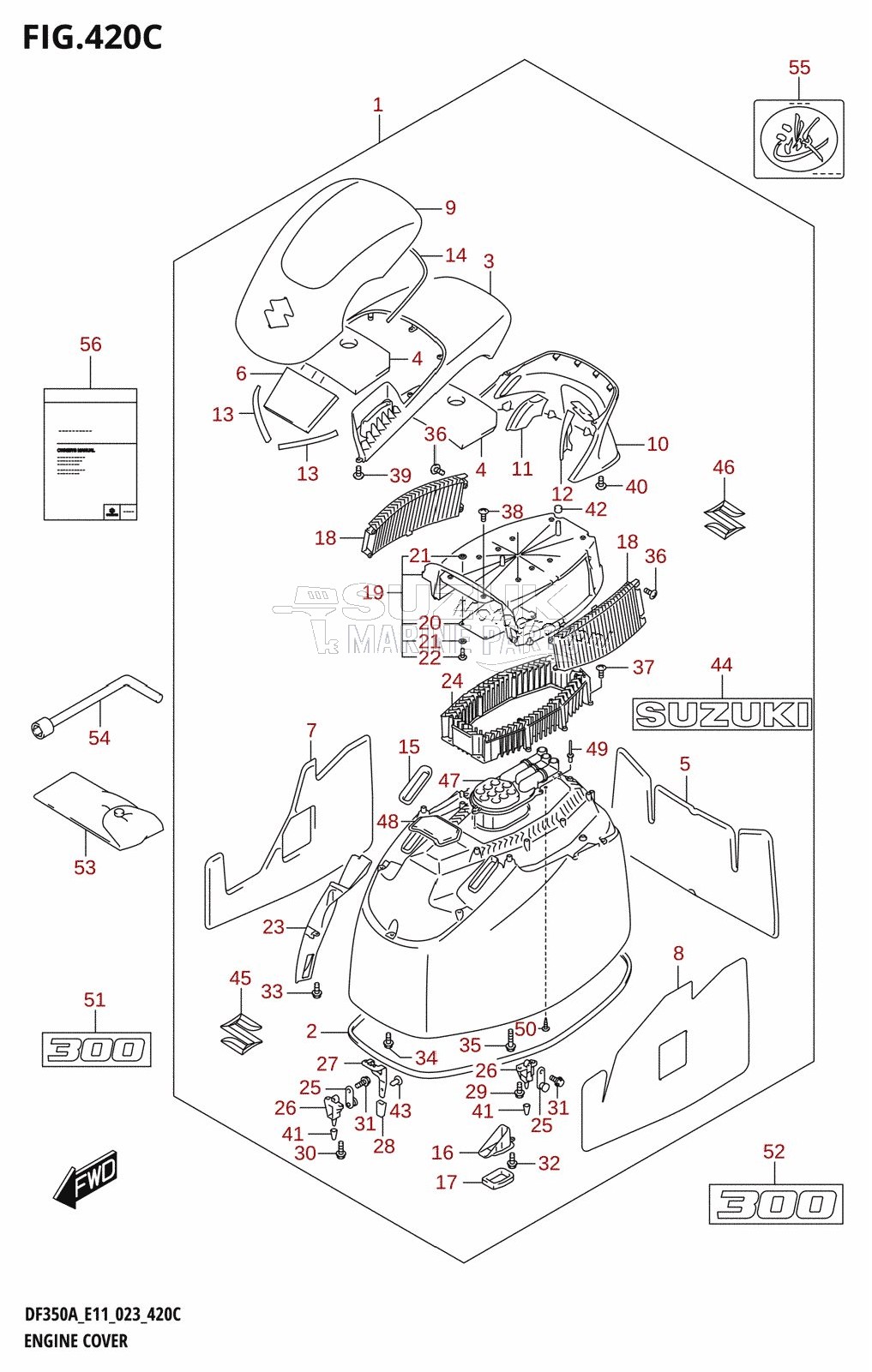 ENGINE COVER (DF300B,DF300BMD)