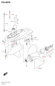 DF90A From 09003F-510001 (E03)  2015 drawing GEAR CASE (DF70ATH:E40)